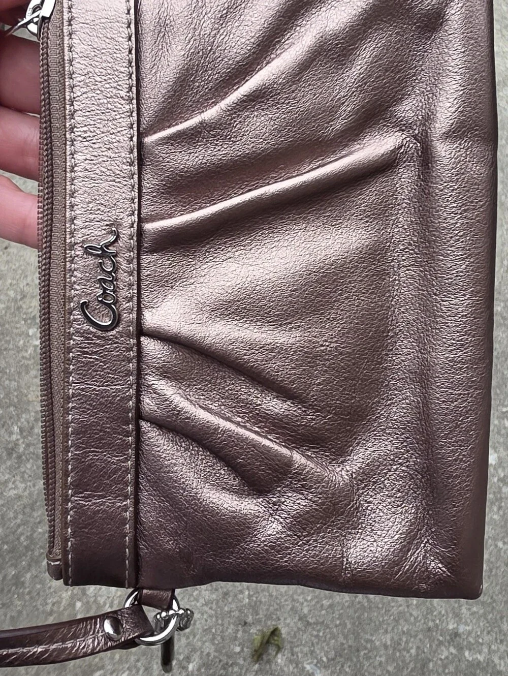 Coach Metallic Wristlet
